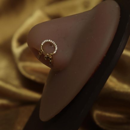 Circle Lock Heart Key Nose Stud