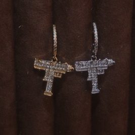 Classic Bright Shine Uzi Earrings Jewelry With Latch Backs