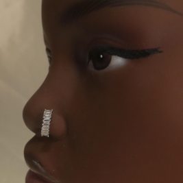 Crystal Cubic Shape Nose Hoop Jewelry