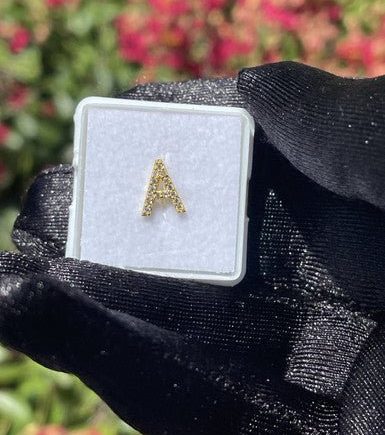 Cubic Zircon Initial Alphabet Nose Stud Piercing Jewelry