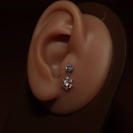 Cubic Zirconia Gem ivy Cartilage Ear Piercing Jewelry