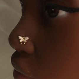 Cute Butterfly Tiny Nose Stud Piercing