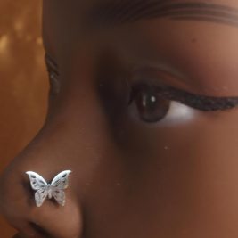 Cute Butterfly Wing Nose Stud Piercing