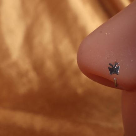 Cute Loop Butterfly Nose Hoop Piercing
