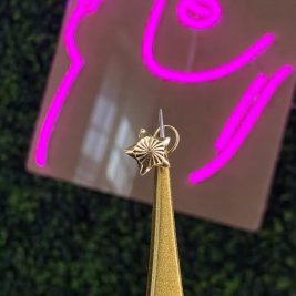 Cute Shiny Star Corkscrew Nose Stud