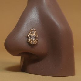 Cubic Zircon Gem Magnetic Nose Stud Piercing Jewelry