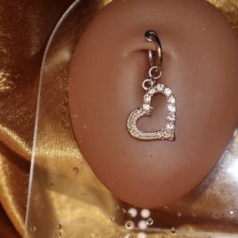 Dangle Heart Clip-On Non Piercing Belly Button Jewelry