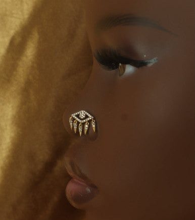 Eyesight Dangling Cubic Zirconia Nose Piercing