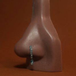 Dreams Dangle Cubic Zircon Gem Nose Hoop