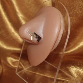Bronze Gun Nose Stud Piercing Jewelry