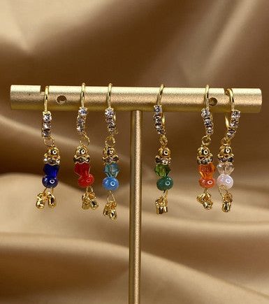 Royal Dangle Gem Nose Hoop Piercing Jewelry