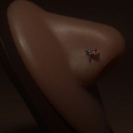 Savage Heart Knife Nose Stud Jewelry