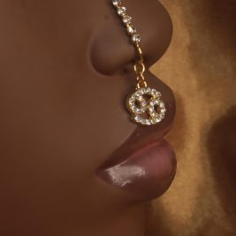 Dangle Faux Zodiac Sign Gem Hanging Nose Cuff Jewelry