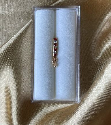 Dangle Halle Multi Color Gem Nose Hoop Ring