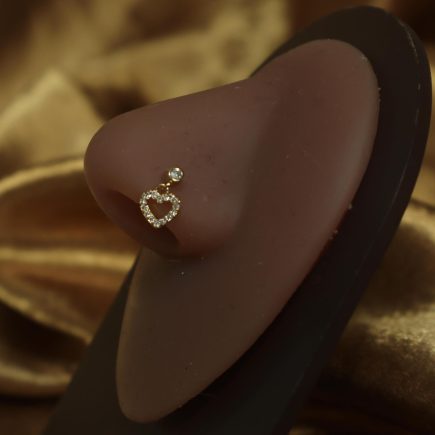 Dangle Heart Nose Stud