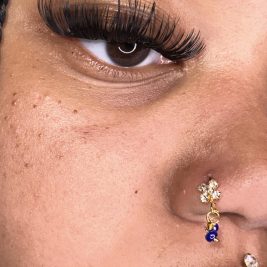 Dangling Colorful Two Balls Nose Hoop Jewelry