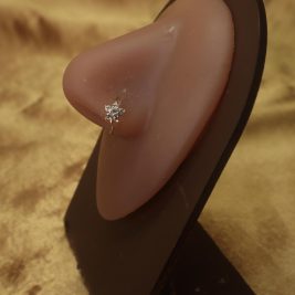 Delicate flower  Gemstones Nose Hoop Piercing