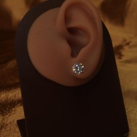 Durable Stainless Steel Zircon Stud Earrings