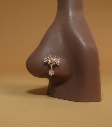 Dangle Cubic Zircon Gem Magnetic Nose Stud Jewelry