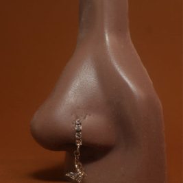Dangle Butterfly Gloss Nose Hoop Piercing