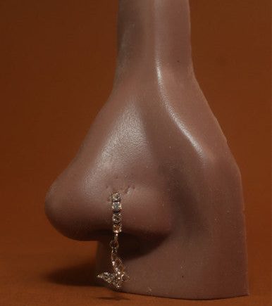 Dangle Butterfly Gloss Nose Hoop Piercing