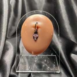Ebony Puff Girls Non-Piercing Belly Button
