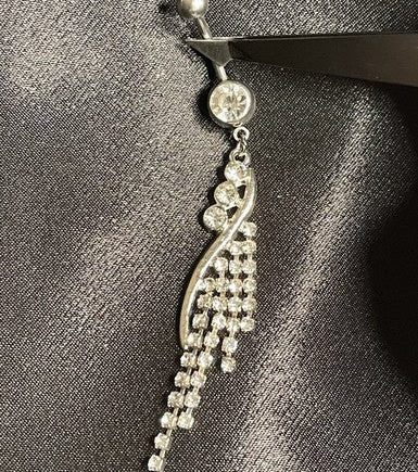Cubic Zirconia Crystals Navel  Body Piercing Jewelry