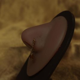 Fall Orange Nose Hoop Dangle