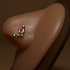 Neptune Opal Gem Stud Ring Piercing Jewelry