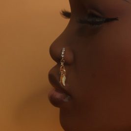 Dangle Feather Nose Hoop  Ring Jewelry