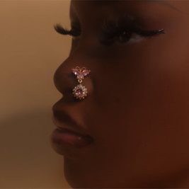 Sanjana Gem Butterfly Nose Stud Piercing Jewelry