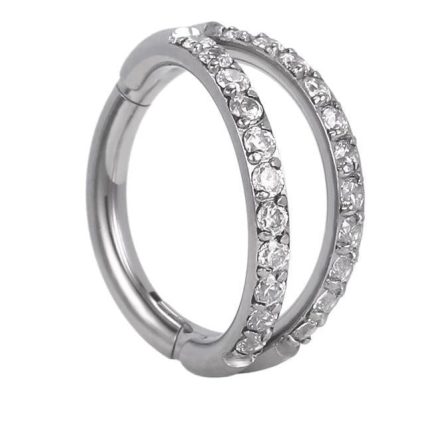 G23 titanium 20g two side Hinged Segment Nose  Hoop