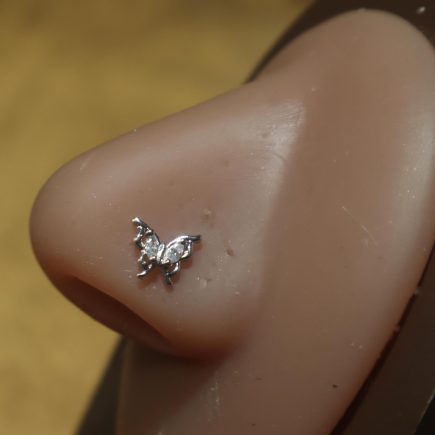 Glimmering Butterfly Nose Ring