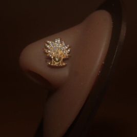 Goku CZ Gem Nose Stud Piercing Jewelry