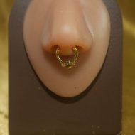 Gold Color Hypoallergenic Bee Septum Clicker Nose Piercing Jewelry