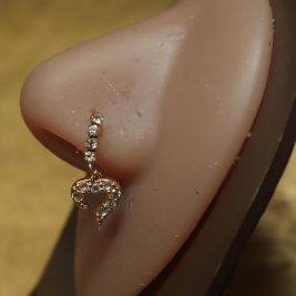 Half Heart Nose Hoop