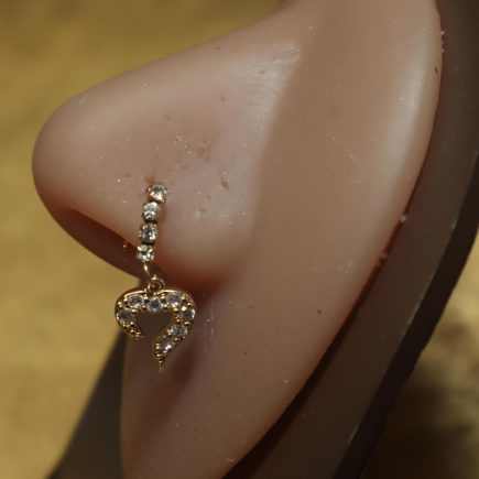Half Heart Nose Hoop