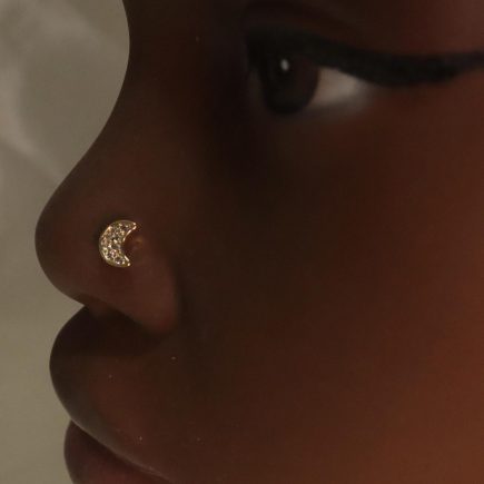 Half Moon Gems Nose Stud Piercing Jewelry