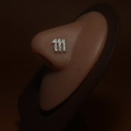 Handmade 111 Angel Number Nose Stud Piercing Jewelry