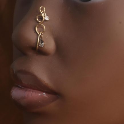 Handmade Dangle Swirl Fake Nose Cuff Piercing