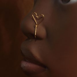 Handmade Outline Shape Heart Faux Nose Cuff