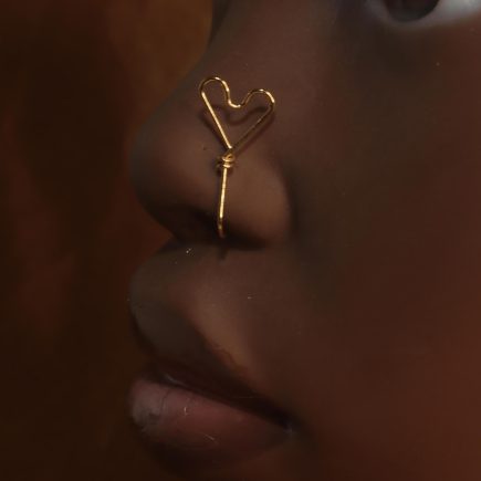 Handmade Outline Shape Heart Faux Nose Cuff