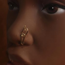 Handmade Up Down Swirl  Nose Cuff Ring Jewelry