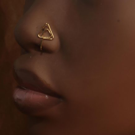 Handmade Wire Double Triangle Loop Nose Cuff