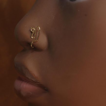 Handmade Wire Scoop Swirl Loop Nose Cuff Piercing