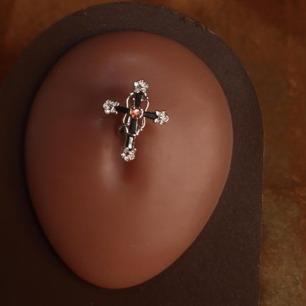 Hot Red New Cross Belly Button Body Piercing