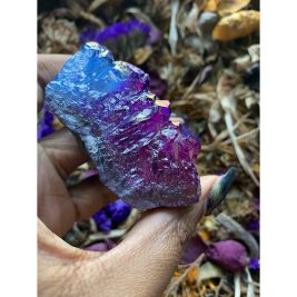 Rainbow Titanium Aura Quartz Cluster