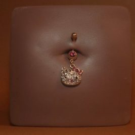 Dangle Kitty Navel Belly Button Ring Piercing Jewelry