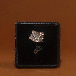 CUTE KITTY DERMAL BODY PIERCING JEWELRY