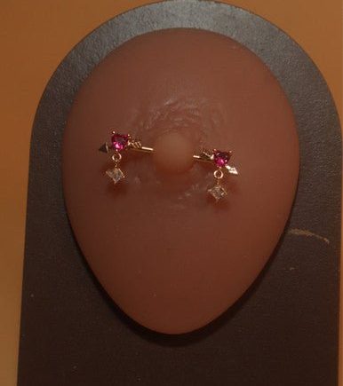 Lavish Dangle Nipple Rings Body Piercing Jewelry